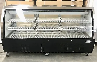 Deli Case New 72  82  Black Glass  Refrigerated Display Bakery Pastry Meat • $2899