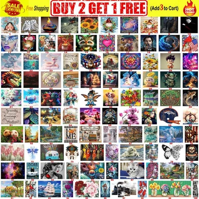 $9.86 • Buy 5D DIY Diamond Painting Embroidery Cross Craft Stitch Arts Kit Mural Home Decor
