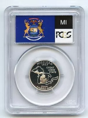 2004 S 25C Silver Michigan Quarter PCGS PR70DCAM • $23.51