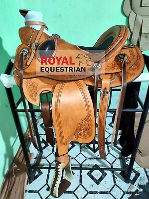 Wade Style Tree A Fork Premium Leather Ranch Roping Western Work Horse Saddle • $450