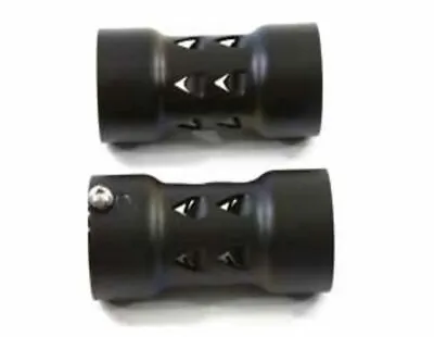 Black 2-1/8 Exhaust Muffler Pipe Bolt In Baffle Baffles Pair Set Harley Chopper • $49.79