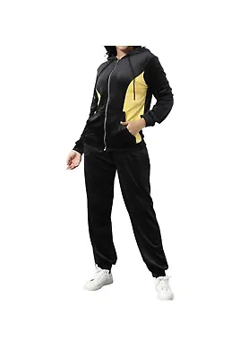 YEAQING Women's 2 Piece Velour Sweatsuits Sets Velvet Color Blocked  • $21.69