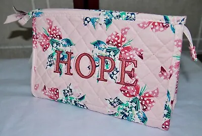 NWT Vera Bradley Hope Trapeze Cosmetic Bag Happiness Returns Pink  HOPE  • $31.95