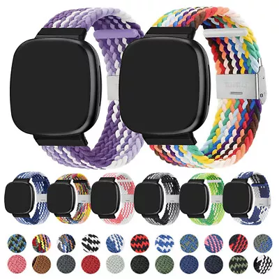 Replacement Elastic Nylon Sport Watch Band Strap For Fitbit Versa 4 / 3 Sense 2 • $12.91