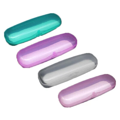 $2.85 • Buy Eye Glasses Case Box Portable Clear Transparent Shell Sunglasses Hard Protector