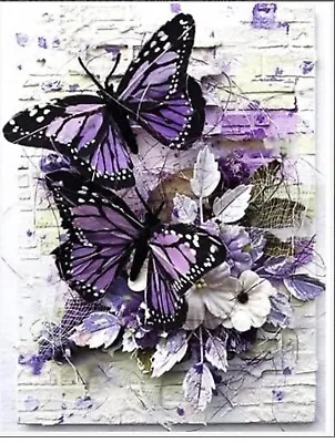 DIY 5D Diamond Painting Kits For Adults Butterfly Diamond Art Kits Full Drill • £8.99