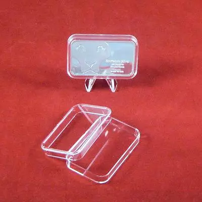 Air-Tite 5 Oz Silver Bar Holder Capsules Fits 61.4 X 36.3 X 7.9mm Or Less Qty 20 • $30.95