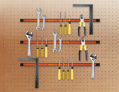 $59.38 • Buy 3 X 61cm Magnetic Wall Mounted Tool Holder Storage Organiser Garage Workshop
