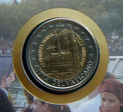 2005 Vatican Bimetallic 2 Euro Coin UNC World Youth Day In Rare Filatelic Folder • $279.99