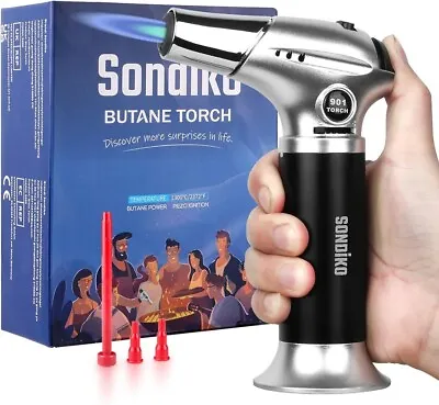 Refillable Butane Gas Micro Blow Torch Lighter Welding Soldering Sondico® S901 • £9.99