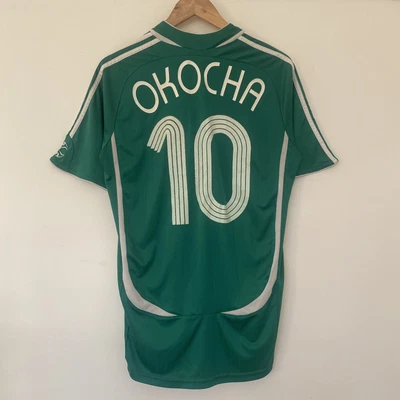£95 • Buy Nigeria 2006/08 Home Football Shirt - Jay Jay Okocha #10 - Adidas (M) World Cup