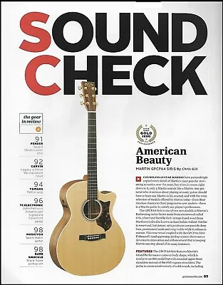 Martin Performing Artist GPCPA4 Siris Acoustic Guitar 2-page Sound Check Review • $4