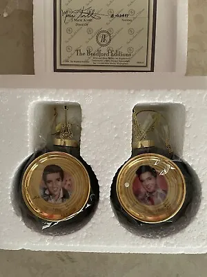 Elvis Presley Bradford Exchange Christmas Ornaments 1999 • $95