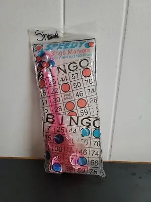 Magnetic Pink Bingo Wands And 100 Chips Markers – Use On Paper Sheets • $7