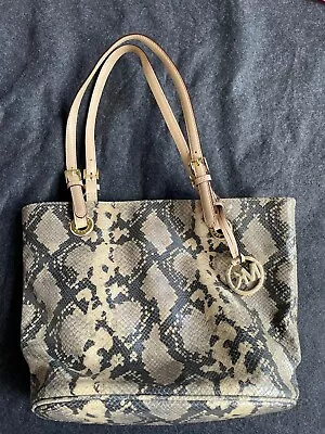 Michael Kors Animal Print Bag Tote Purse Handbag W Extra Straps • $22