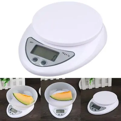 5kg Digital Kitchen Scales LCD Electronic Cooking Scale Bowl BEST Food H2R4 • £8.10