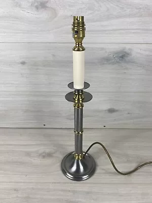 Vintage Candlestick Table Lamp Corinthian Column Brassware England Brushed Stain • £24.95