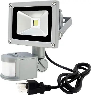 10W Electric Motion Sensor Flood Light Outdoor Night Light110V Gray • $30.99
