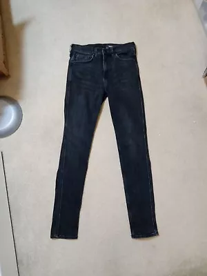 H&M Skinny Jeans Men 30x30 Black Super Skinny Tech Stretch Distressed HM Denim  • $12