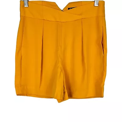 Du Jour Women's High-Waisted Shorts With Seaming Detail Solid Sunflower Size 4 • $25