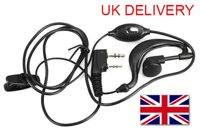AIRSOFT 2 Pin PTT Headset Earphone Earpiece KENWOOD Mic For Baofeng UV-5R UK • £4.48