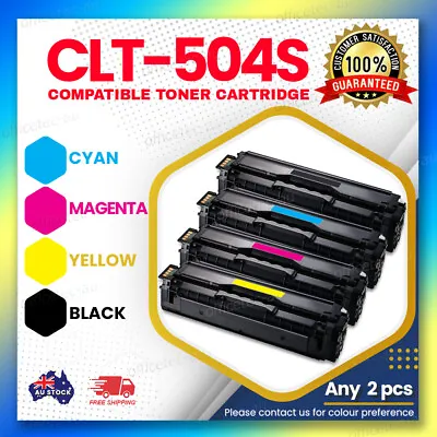 Any 2x Toner Cartridge For Samsung CLT-504 SL-C1810W/C1860FW CLX-4170 CLX-4195FW • $49.49