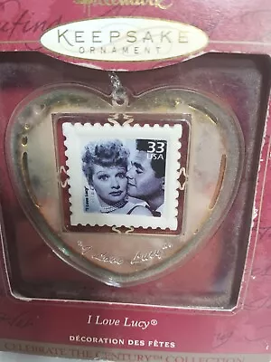 Hallmark I Love Lucy Postage Stamp Ornament 1999 In Original Box FAST Shipping • $15