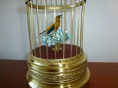 Vintage German Singing Bird Cage Music Box Automaton (watch The Videos) • $1850