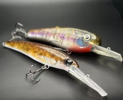 Custom Painted Musky Pike Crank Baits Lot Of 2 • $16