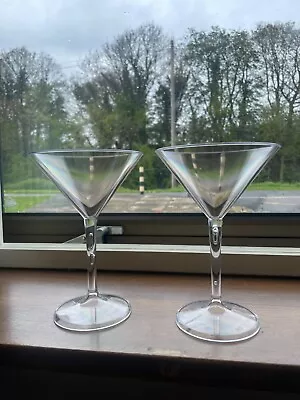 PACK OF 6 X Reusable CLEAR 9OZ MARTINI GLASSES • £12.50