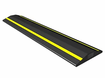 Durable Floor Cable Protector Cover  W/ High-Vis Yellow Strips & 15x8mm Channel • £9.98