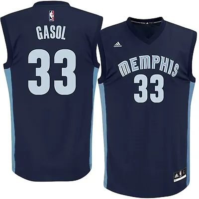 Adidas Men's Memphis Grizzlies Marc Gasol Player Road Jersey- Navy X-Large • $42.99