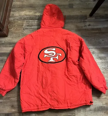 Vintage San Francisco 49ers Nike Starter Jacket  XXL Warm Thick Quilted • $200