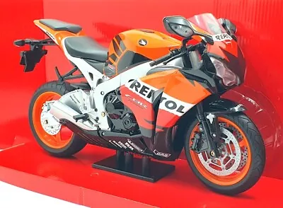 NewRay 1/6 Scale 49073 - Honda CBR1000RR 2009 Repsol Motorbike - Orange/Red • £59.99