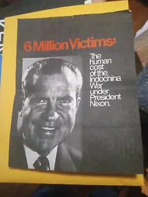 Rare Original 1968 NIXON Anti-Viet Nam War Poster Political Campaign • $7.99