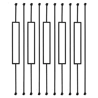 Iron Balusters Staircase 10 Pack Rectangular Hollow Stair Spindles Square Iron  • $195.48