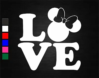 Love Disney Minnie Mouse Vinyl Decal Sticker Car/van/wall/door/laptop/tablet • £1.60