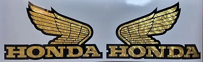 Vintage Style Honda Logo 4 X6  Gold Leaf Decal Custom • $11.50