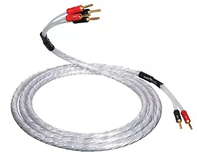 QED XT25 BI-WIRE Speaker Cable 1 X 7m AIRLOC ABS Banana Plugs 2 To 4 Terminated • £141