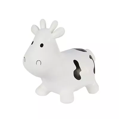 Kids Space Hopper Bouncer Hoppimals Inflatable Jumping Toy + Pump Happy Cow Safe • £25.40