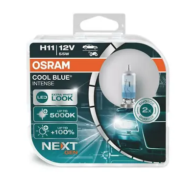 Osram H11 Cool Blue Intense NEXT Gen Halogen Headlight Bulb 64211CBN Pack Of 2 • $39.99