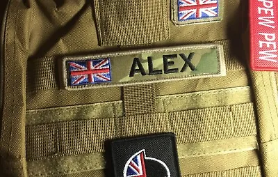 £6.99 • Buy 1 X Custom Name Tape Patch Badge 5 X 1  Hook & Loop AirSoft Tactical Paintball !