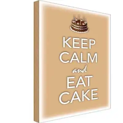 Wooden Sign Wooden Picture 20x30 Cm Keep Calm And Eat Cake • £17.27