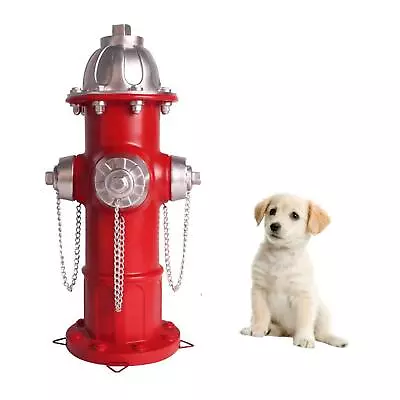 Dog Fire Hydrant Statue With 4 StakePuppy Pee Post Training StatueOutdoor Larg • $49.23