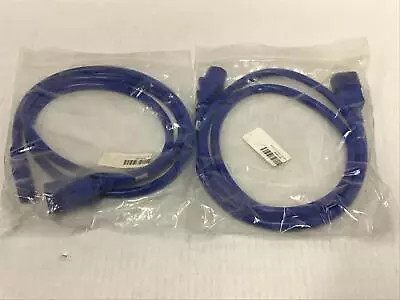 Lot 2 IEC320 C14 Male Plug To C13 Connector 1.5 Meters / 5 Ft 15A/250V Blue 1713 • $13.99