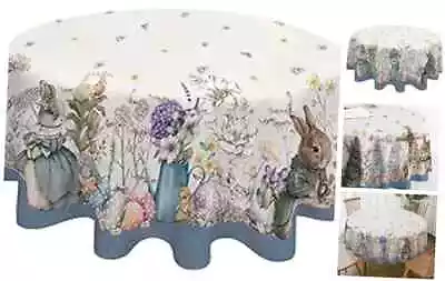  Easter Tablecloth Round Diameter 60 Inch Fabric 60  Round 04-easter Vintage • $17.07