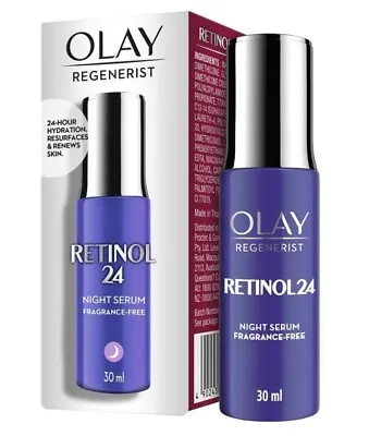 $27.95 • Buy Olay Regenerist Retinol 24 Night Serum Fragrance Free 30 Ml - FREE SHIPPING 