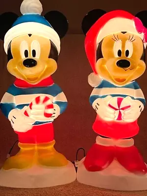 Disney 2022 Mickey& Minnie Mouse 24  Christmas Lighted Blow Molds By Gemmy  New • $135.95