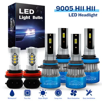 6000K LED Headlight Fog Light High Low Beam Bulbs For Honda Crosstour 2012-2015 • $69.99