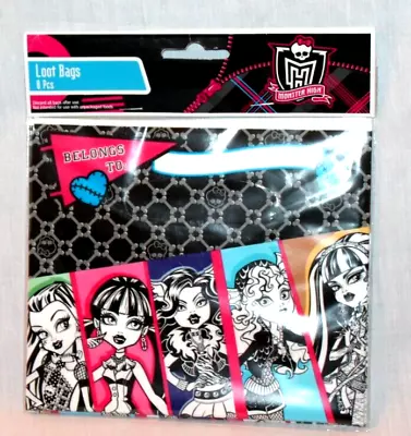 New In Package 2011 Monster High 8- Loot Bags  Party Supplies • $4.99